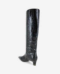 Shop Rubia Black Croco Patent Tall Heel Boot | Kenneth Cole | Kenneth Cole BLACK CROCO