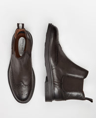 Frank Double Gore Wingtip Chelsea Boot | Kenneth Cole MOCHA LEATHER