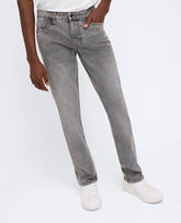 Men's Slim-Fit Acid Wash Denim Jeans – Grey | Kenneth Cole | Kenneth Cole LEHR - ACID WASH GREY