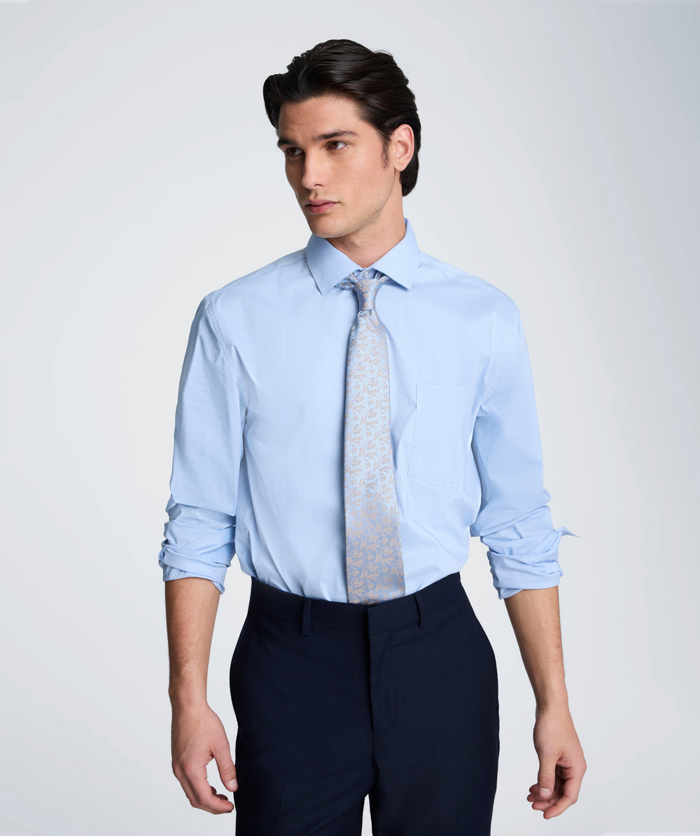 REACTION - Slim Fit Flex Stretch Dress Shirt | Kenneth Cole BLUE STRIPE