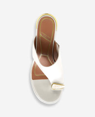 Syndika Leather Stone Toe Ring Heeled Sandal | Kenneth Cole ECRU LEATHER