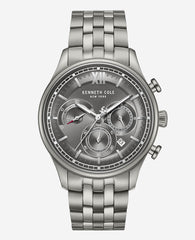 Dress Sport Chronograph Stainless Steel Bracelet Watch | Kenneth Cole GUN