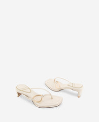 Madrid Leather Embellished Heel Sandal | Kenneth Cole WHITECAP GREY