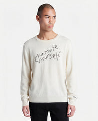 Unmute Yourself Cashmere Sweater, Cream | Kenneth Cole | Kenneth Cole CREAM