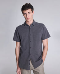 Shop Short Sleeve Sportshirt: Charcole Heather | Kenneth Cole | Kenneth Cole CHARCOLE HEATHER