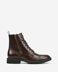REACTION Captain Combat Boot – Brown Zip | Kenneth Cole | Kenneth Cole BROWN