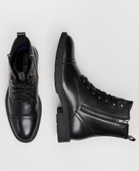 REACTION Captain Combat Boot – Black Zip | Kenneth Cole | Kenneth Cole BLACK