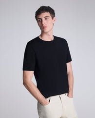 Shop Sweater Tee: Black Lightweight Knit, Modern Fit | KC | Kenneth Cole BLACK
