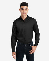 Black Stretch Dress Shirt – Flex Fit with TEKFIT | KC | Kenneth Cole BLACK