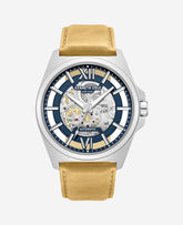 Men's Skeleton Automatic Watch with Tan Leather Strap | KC | Kenneth Cole TAN