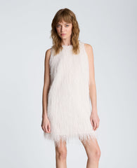 Fringed Mini Dress | Kenneth Cole OYSTER