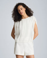 Bubble Top with Ties | Kenneth Cole PURE WHITE