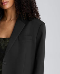 Luxe Twill Boyfriend Blazer – Oversized Black | Kenneth Cole | Kenneth Cole BLACK