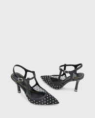 Shop Romi Black Stud Mesh Slingback Heel | Kenneth Cole | Kenneth Cole BLACK STUD MESH