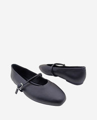 Shop Magnolia Leather Ballet Flat in Black | Kenneth Cole | Kenneth Cole BLACK LEATHER