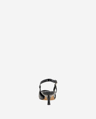 Martha Black Patent Slingback Kitten Heel | Kenneth Cole | Kenneth Cole BLACK CRINKLE PATENT