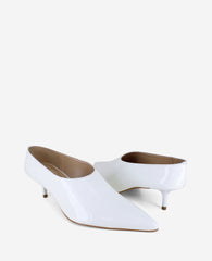 Shop Linxie White Patent Kitten Heel Pump | Kenneth Cole | Kenneth Cole SNOW PATENT