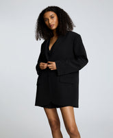 Luxe Twill Two Button Boyfriend Jacket | Kenneth Cole BLACK