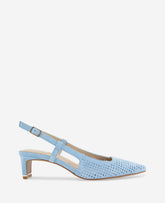 Marbella Perforated Suede Slingback Heel | Kenneth Cole SKY BLUE SUEDE