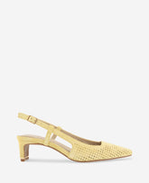 Marbella Perforated Suede Slingback Heel | Kenneth Cole LEMON SUEDE