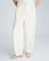 High Rise Fly Front Tapered Leg Pant | Kenneth Cole PURE WHITE