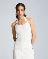 Halter Neck Tank with Gromet Detail | Kenneth Cole PURE WHITE