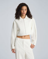 Zip-Up Jacket with Zipper Sleeves | Kenneth Cole PURE WHITE