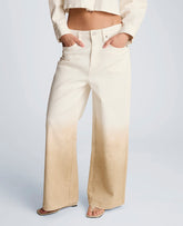 Shop Gradient Wide Leg Denim Pant – Tan | Kenneth Cole | Kenneth Cole TAN GRADIENT