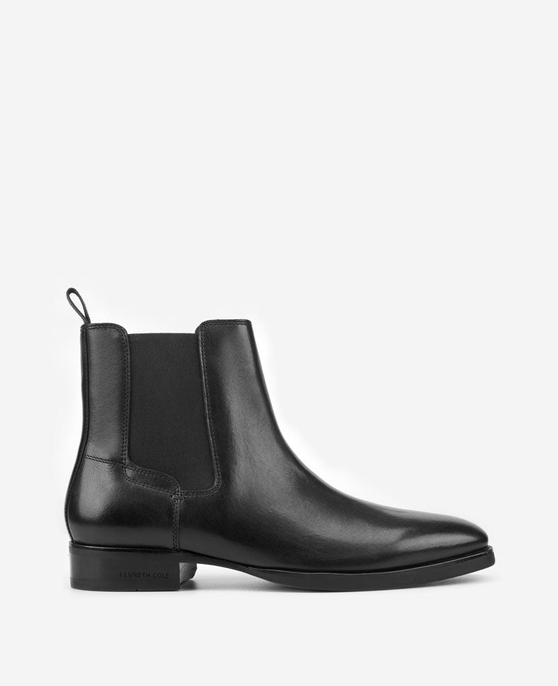 Raymond Leather Chelsea Boot for Men, Black | Kenneth Cole | Kenneth Cole BLACK LEATHER