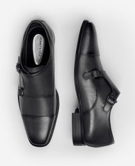 Charles Double Monk Strap Oxford – Charcole | Kenneth Cole | Kenneth Cole CHARCOLE LEATHER