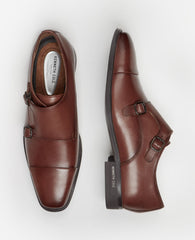 Charles Double Monk Strap Oxford – Cognac | Kenneth Cole | Kenneth Cole COGNAC LEATHER