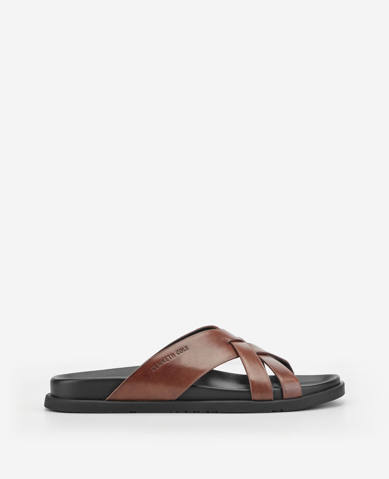 Wooper Leather Sandal | Kenneth Cole COGNAC LEATHER