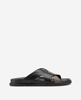 Wassen Leather Sandal | Kenneth Cole BLACK / OLIVE LEATHER