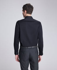 Buy Men's REACTION Slim-Fit Button-Down Dress Shirt, Black | Kenneth Cole BLACK