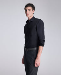 Buy Men's REACTION Slim-Fit Button-Down Dress Shirt, Black | Kenneth Cole BLACK