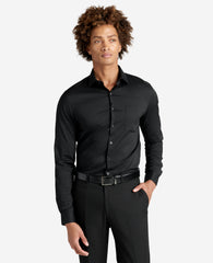 Shop Men’s Slim Fit Stretch Dress Shirt – Black | Kenneth Cole | Kenneth Cole BLACK