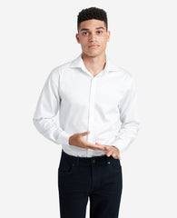 White Stretch Dress Shirt – TEKFIT Collar Mobility | KC | Kenneth Cole WHITE