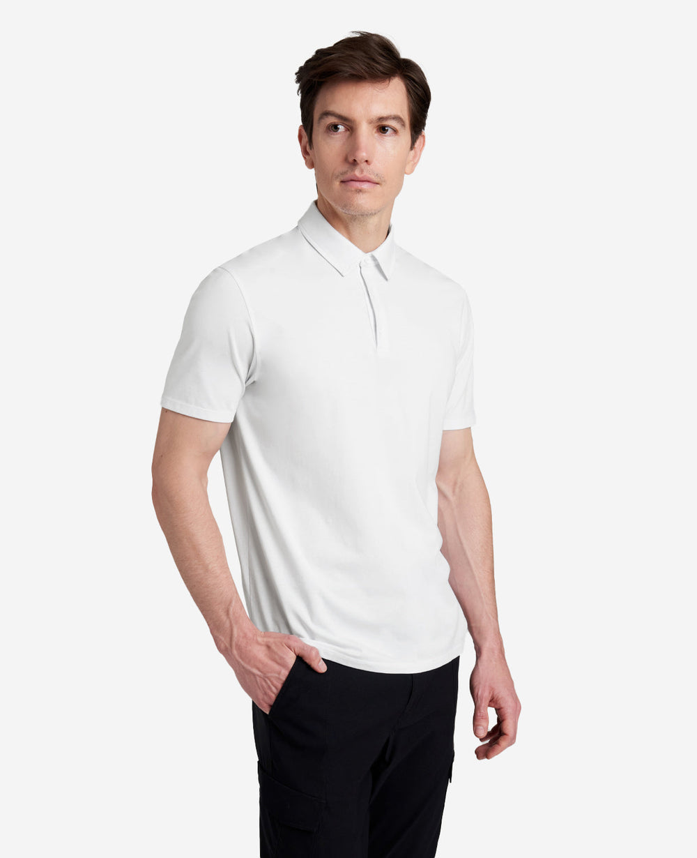 Shop White Performance Polo – Clean Fit, Stretch Comfort | KC | Kenneth Cole WHITE