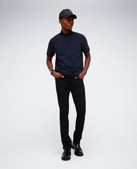 Black Polo Shirt with Contrast Placket & Collar | KC | Kenneth Cole BLACK