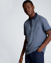 Contrast Placket Button Polo | Kenneth Cole BLUE/NAVY