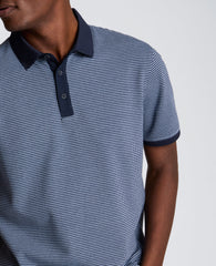 Contrast Placket Button Polo | Kenneth Cole BLUE/NAVY