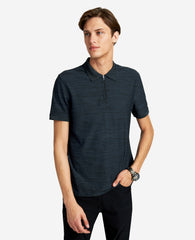 Shop Zip-Up Knit Polo – Soft & Breathable Men’s Shirt | KC | Kenneth Cole NAVY