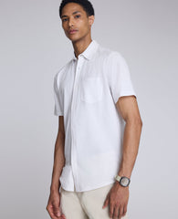 Shop Short Sleeve Sportshirt: White, Chest Pocket | KC | Kenneth Cole WHITE