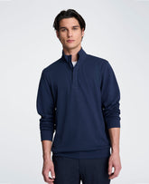 Hidden Placket Quarter Zip Sweater | Kenneth Cole NAVY