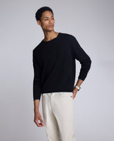 Black Crew Neck Sweater – Ribbed Cuffs & Classic Fit | KC | Kenneth Cole BLACK