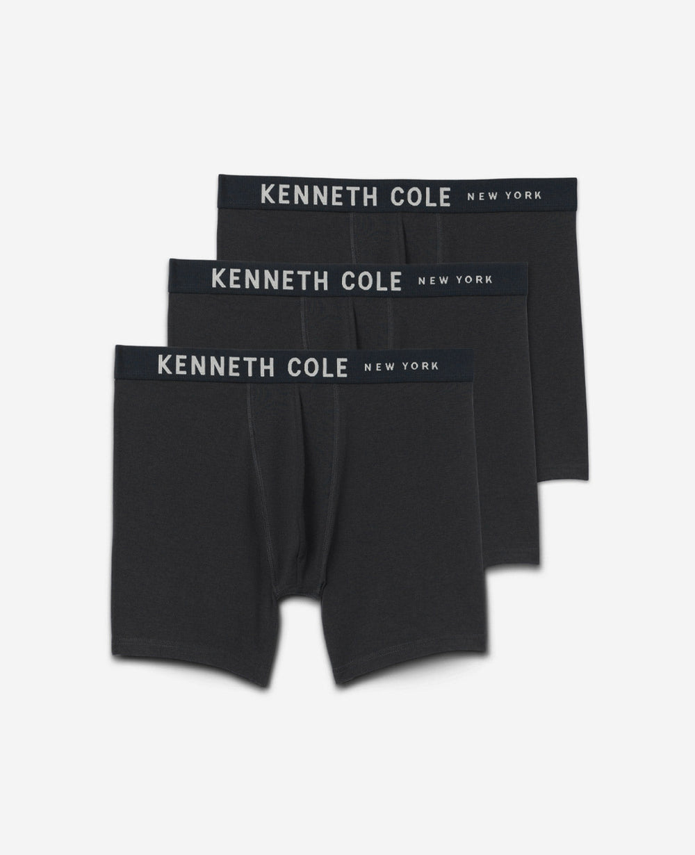 3-Pack Black Boxer Briefs – Cotton Modal Stretch | KC | Kenneth Cole BLACK