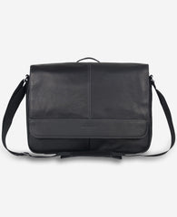 Leather Messenger Bag – 15.6” Laptop Ready | Kenneth Cole | Kenneth Cole BLACK