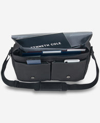 Leather Messenger Bag – 15.6” Laptop Ready | Kenneth Cole | Kenneth Cole BLACK