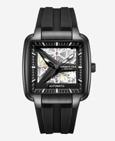 Skeleton Automatic Black Silicone Strap Watch | Kenneth Cole BLACK
