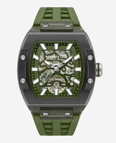 Skeleton Automatic Green Silicone Strap Watch | Kenneth Cole GREEN